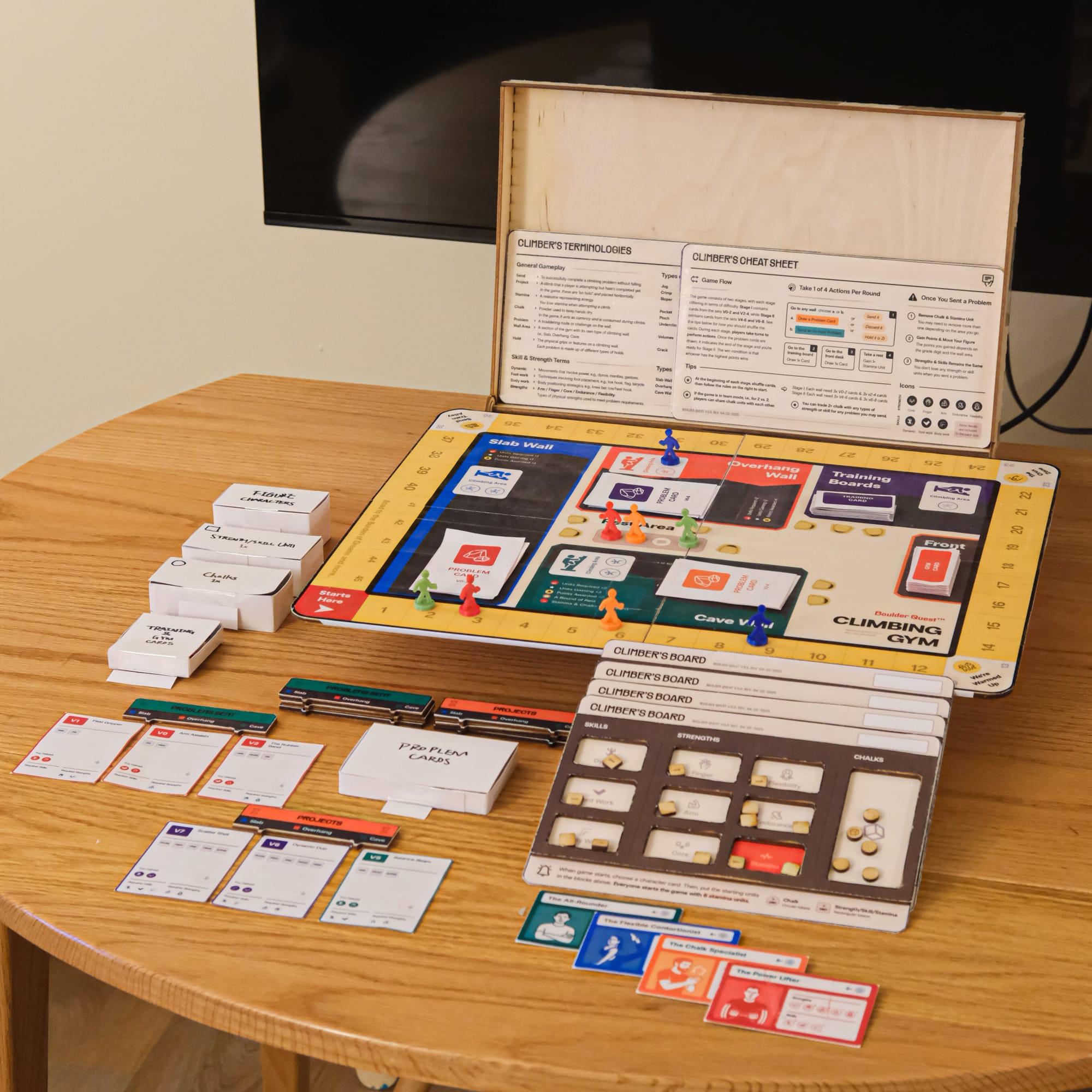 My climbing gym board game!