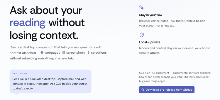 Product Sketch #1: Ask about Anything without Losing Context