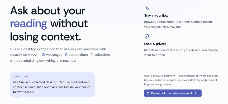 Product Sketch #1: Ask about Anything without Losing Context